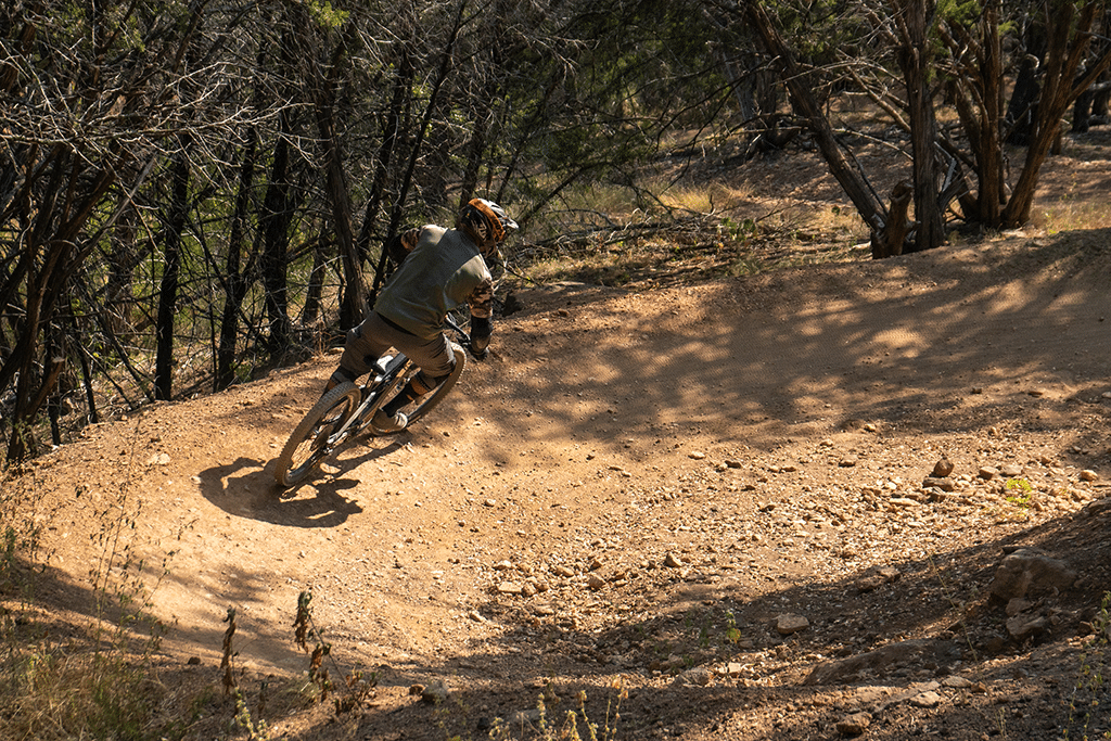 man riding berm on itsy