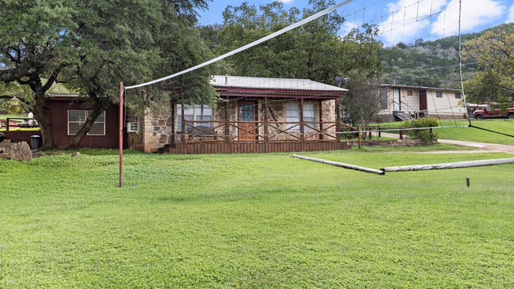 Stone cottages at Thunderbird Lodge in Texas Hill Country