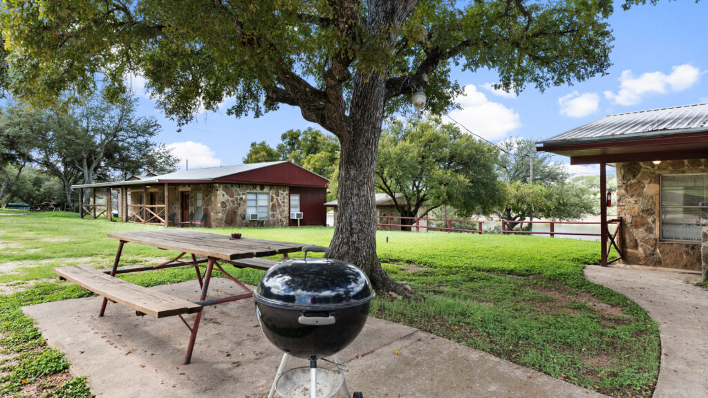 Stone cottages at Thunderbird Lodge in Texas Hill Country