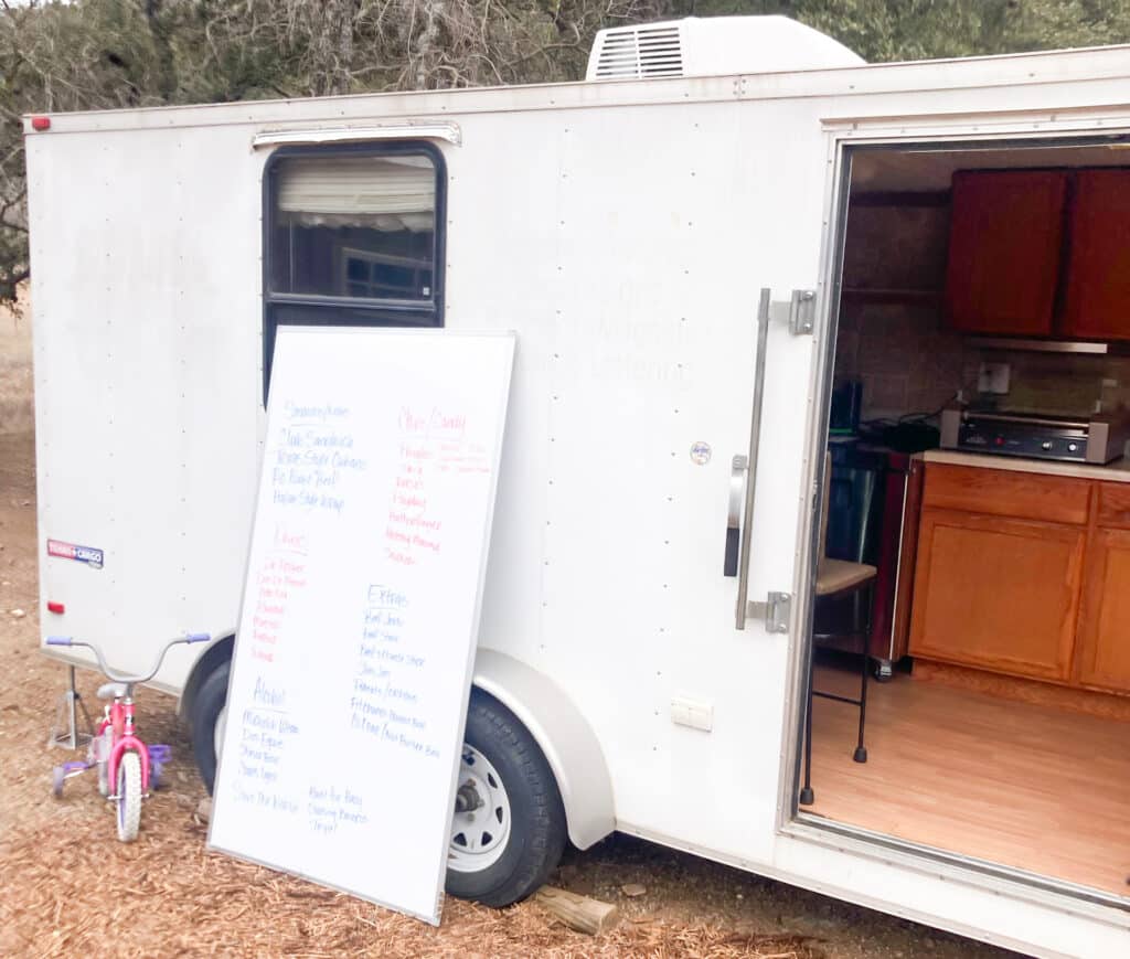 Spider Bites food trailer at Spider Mountain Bike Park