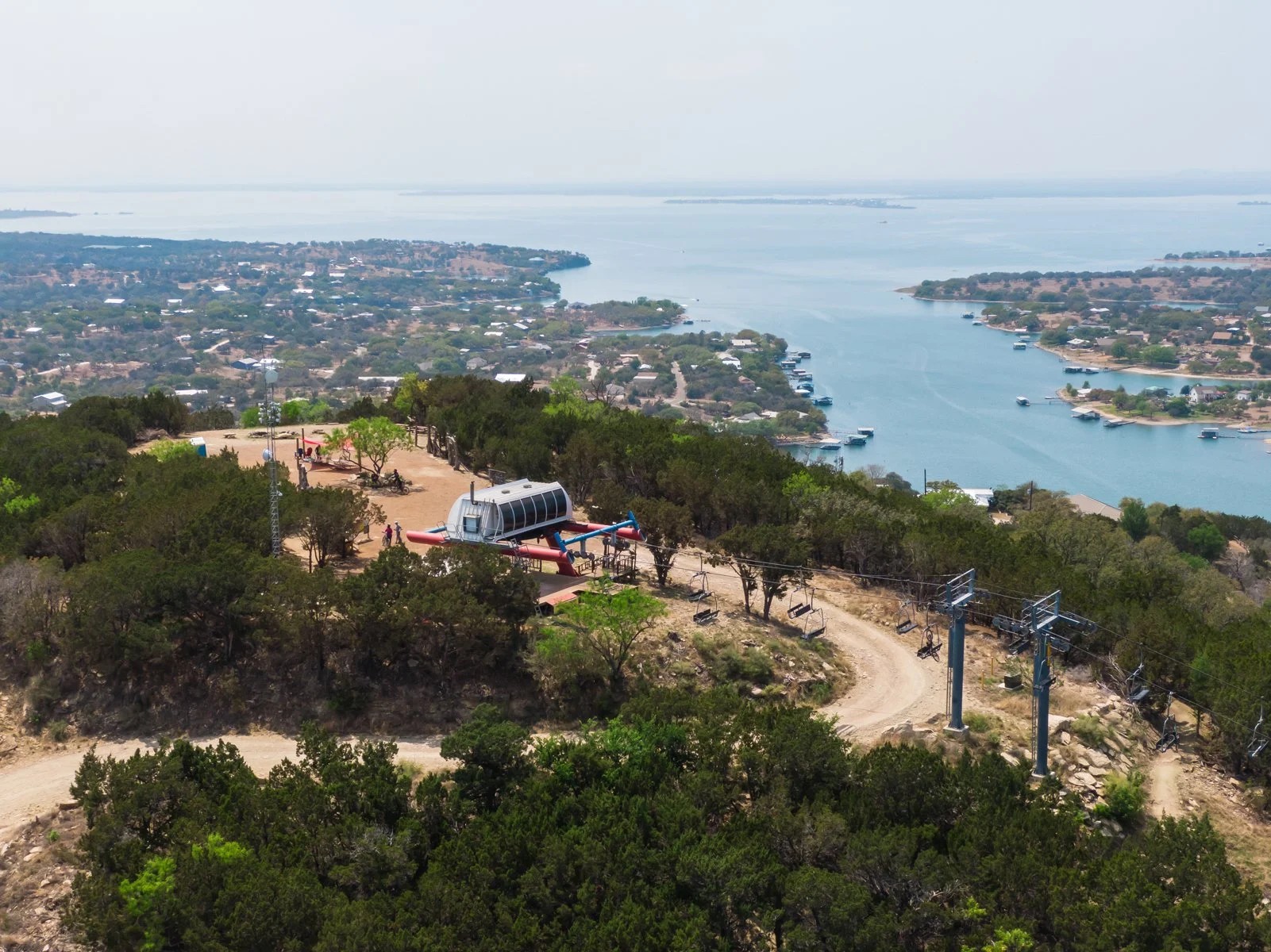 View of Lake Buchanan from the top of Spider Mountain